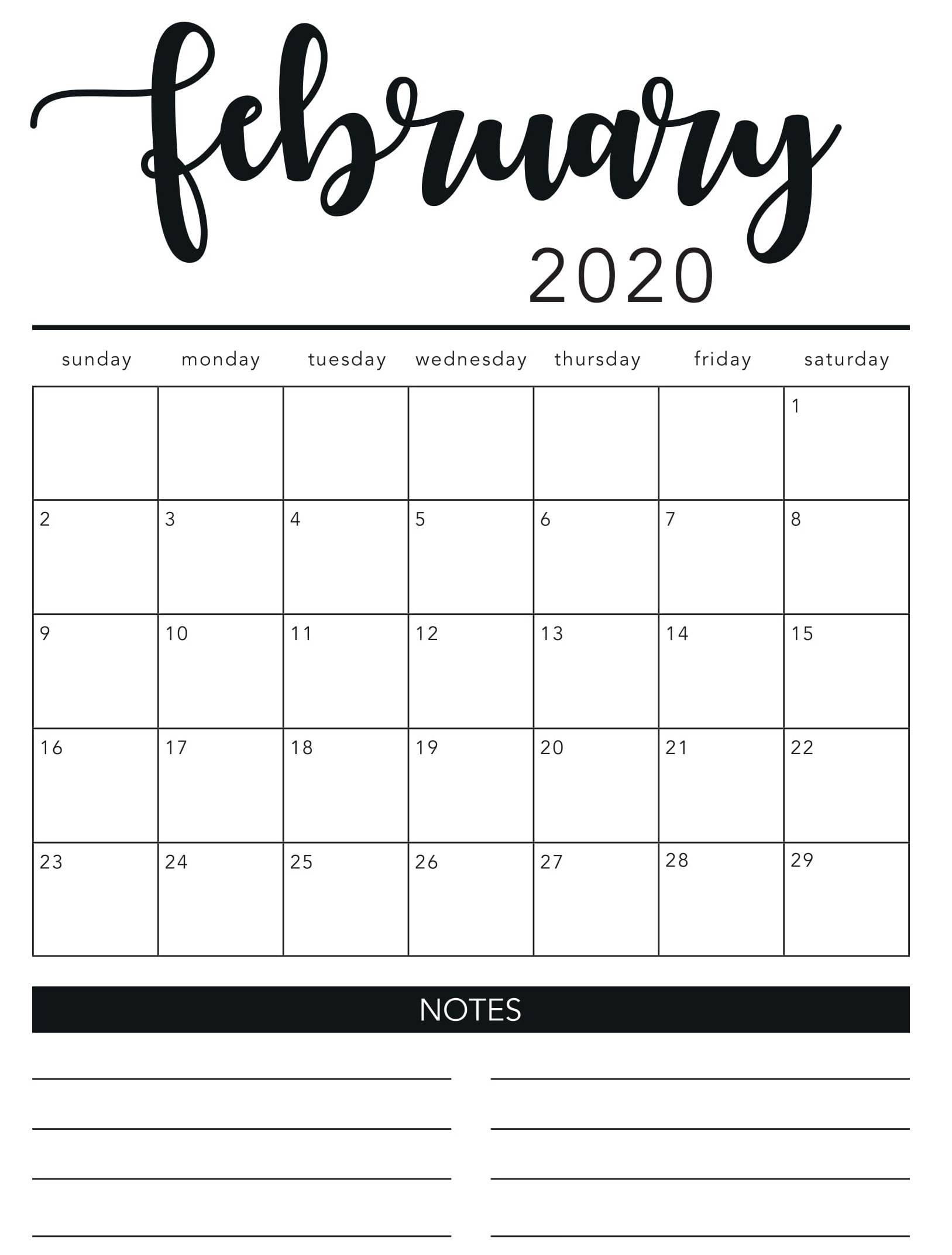 Blank Calendar Template