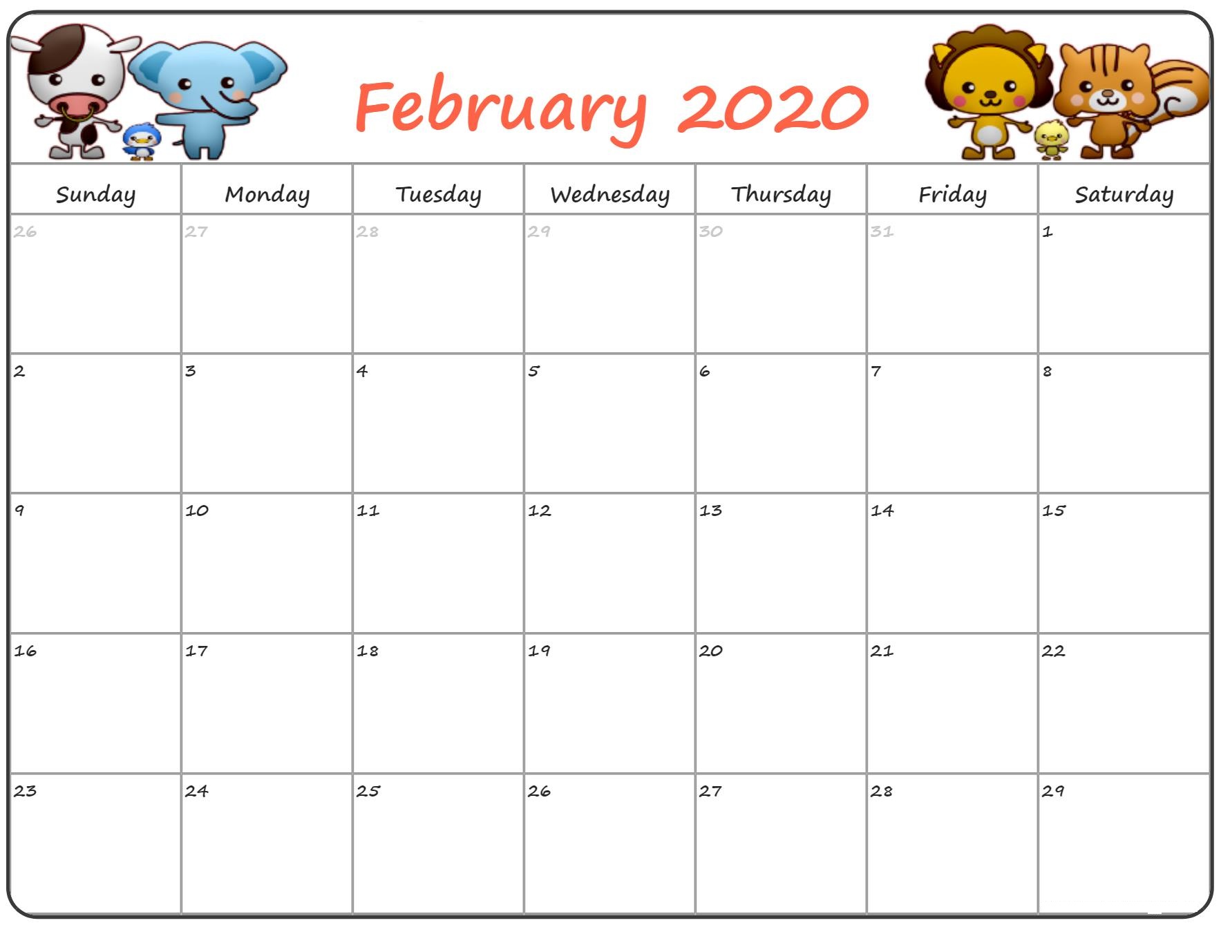 Printable Calendar 2020