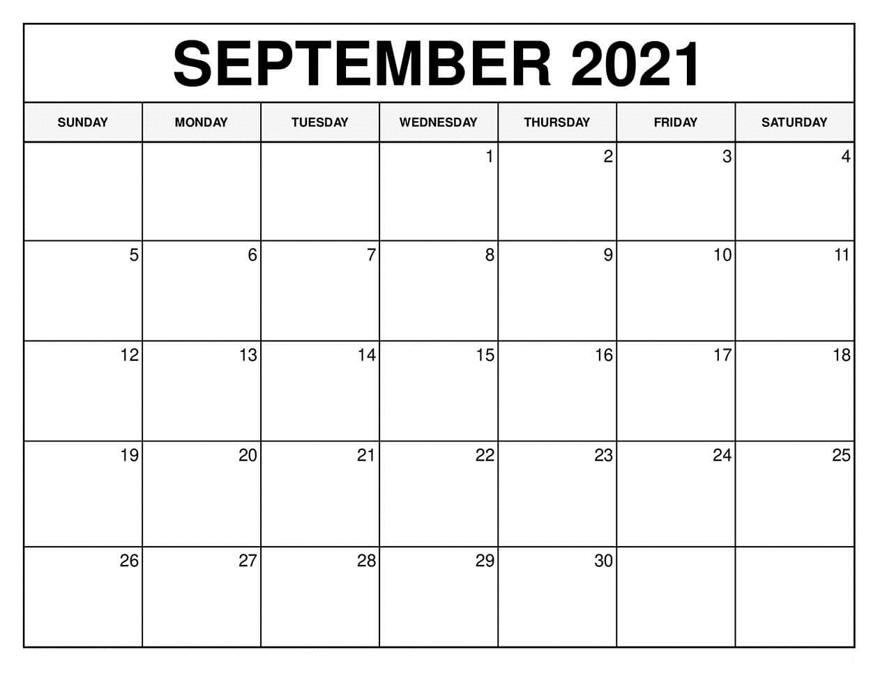 August September Calendar 2021
