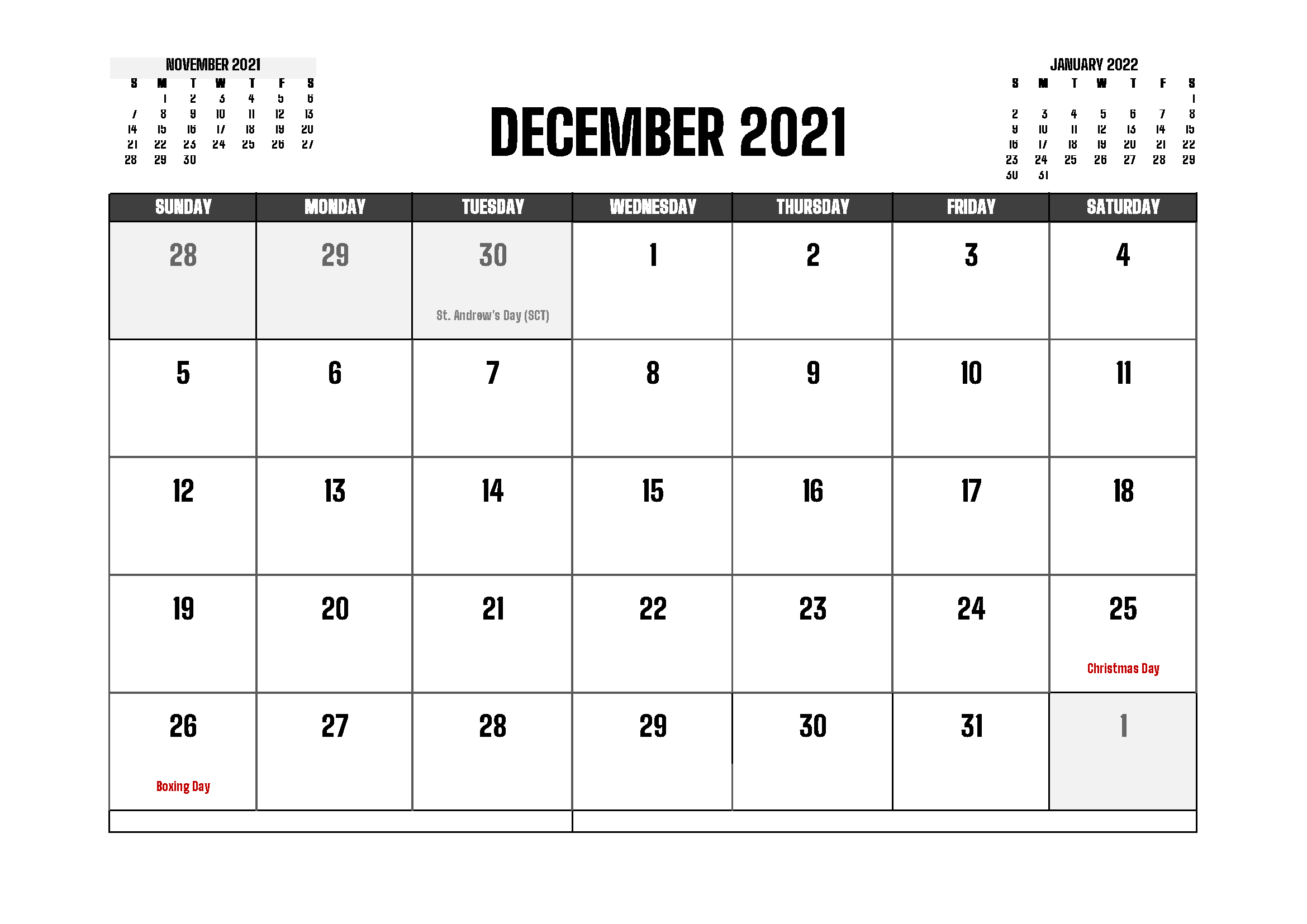 December 2021 Calendar Gujrati