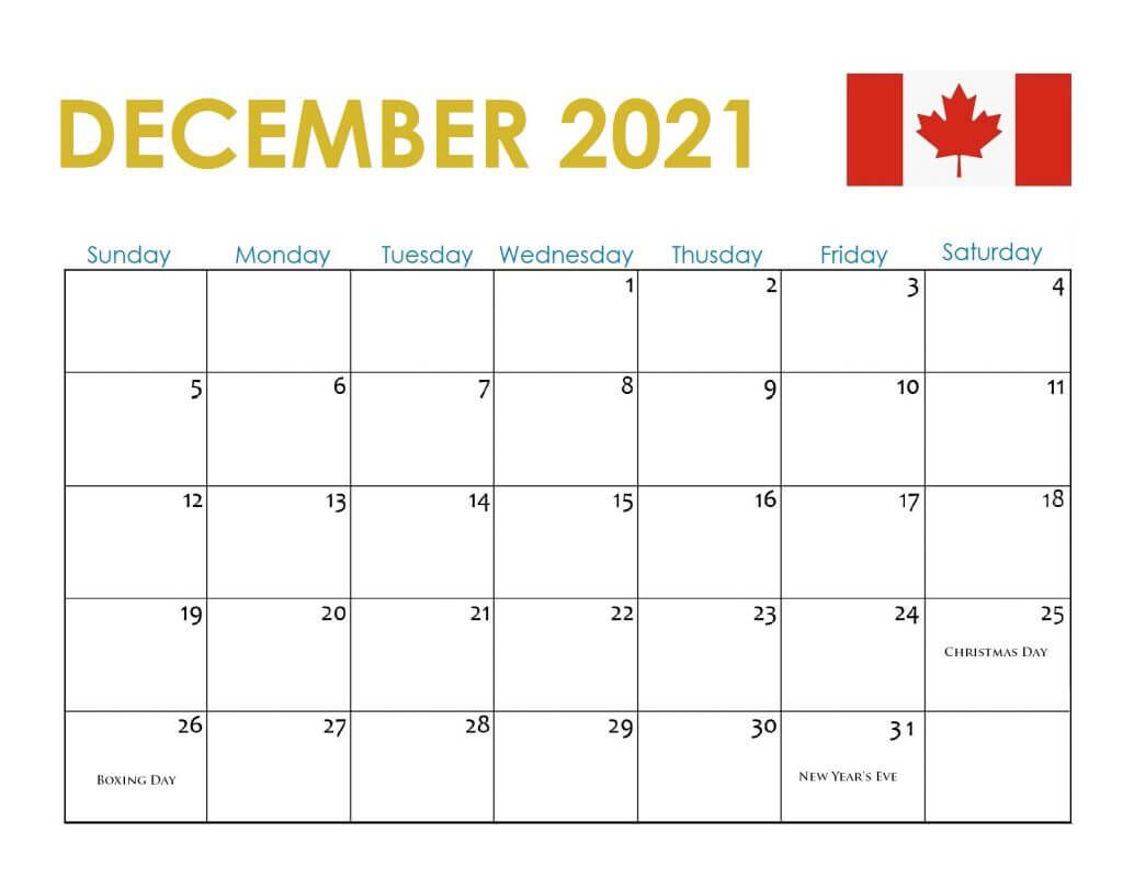 December 2021 Calendar With Holidays USA
