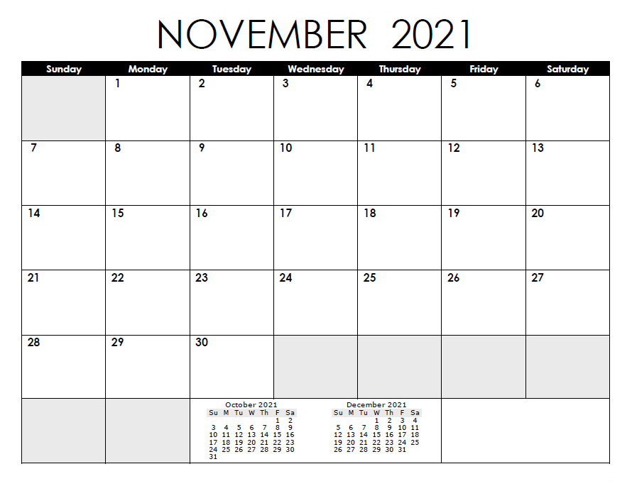 November 2021 Calendar With Holidays Philippines