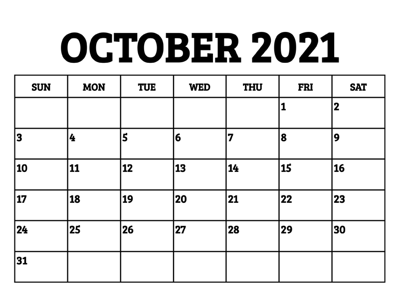 October 2021 Calendar Tamil Editable