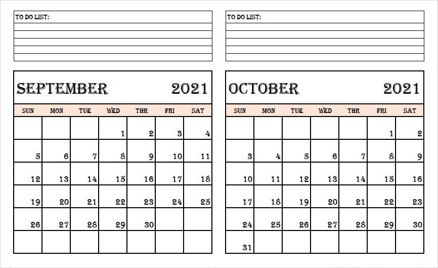 October 2021 Calendar Template Evernote for Google Sheets