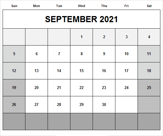 September 2021 Calendar With Holidays Canada