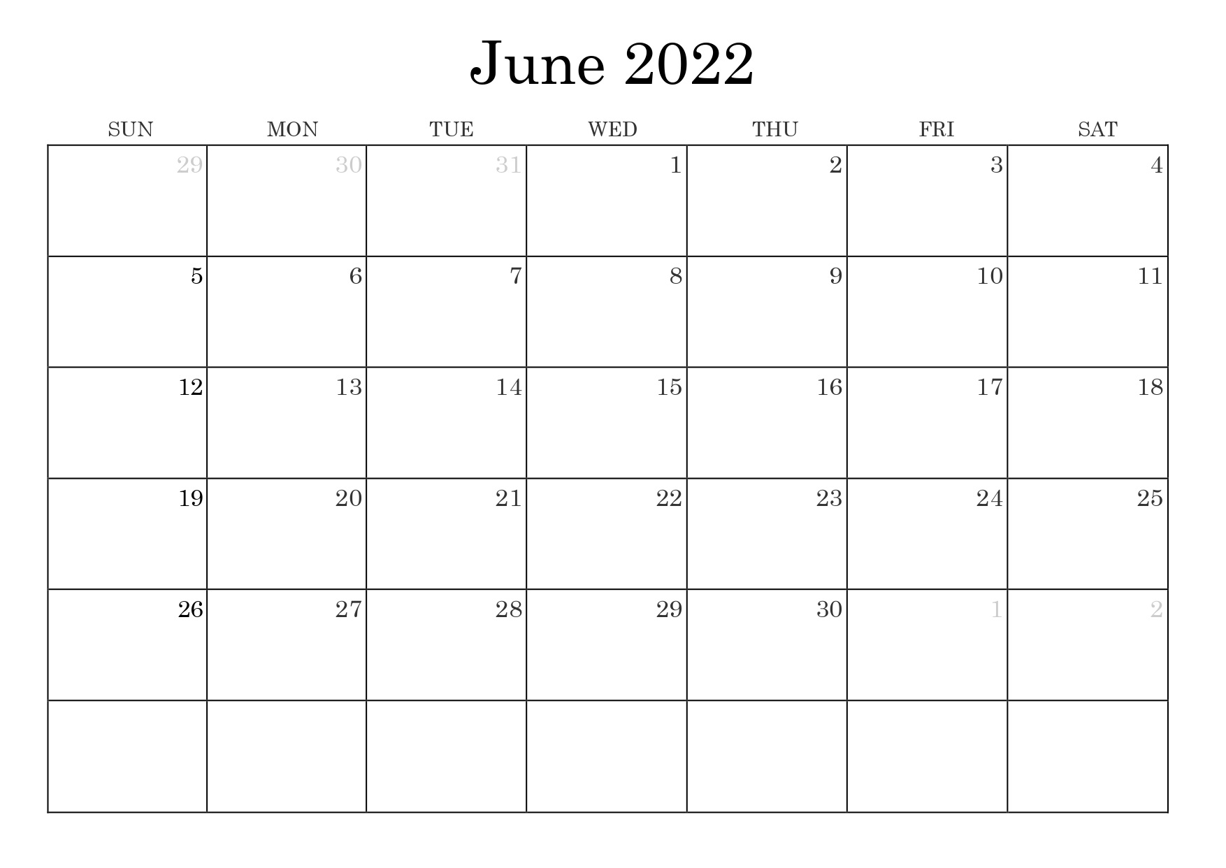 2022 Calendar Printable Australia