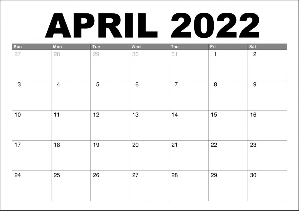 2022 Calendar Printable PDF