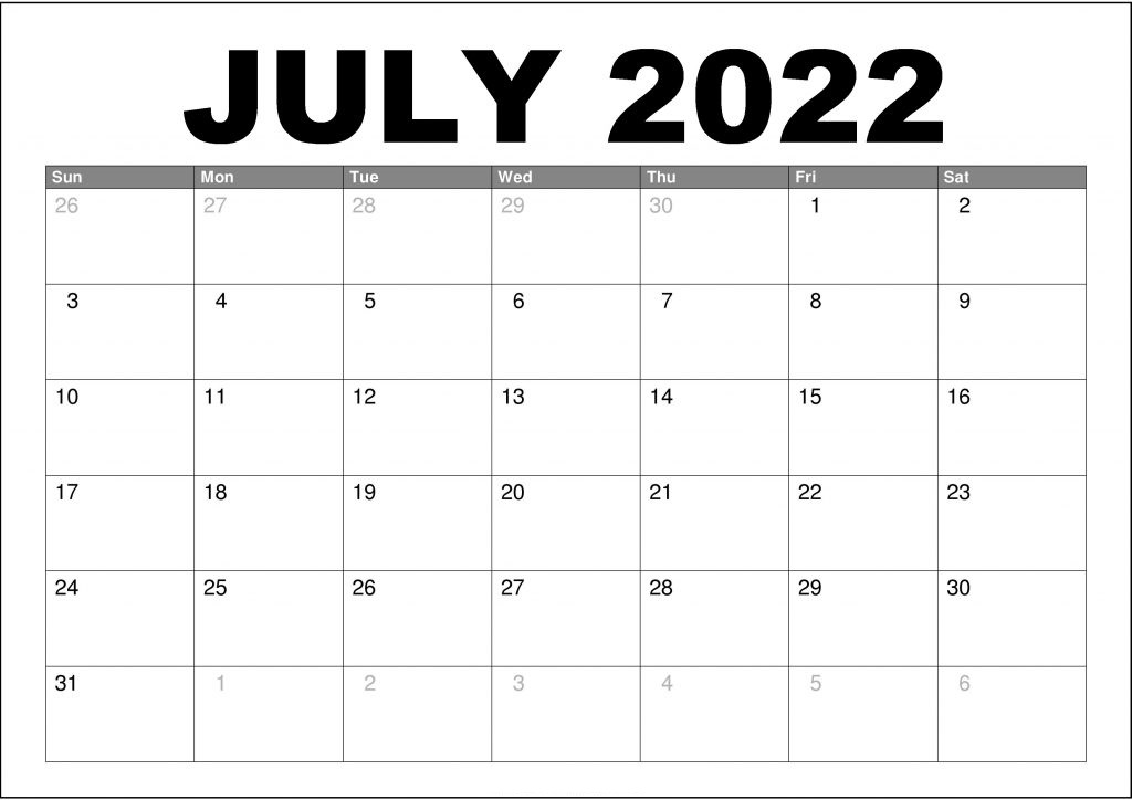 2022 Calendar Template Excel