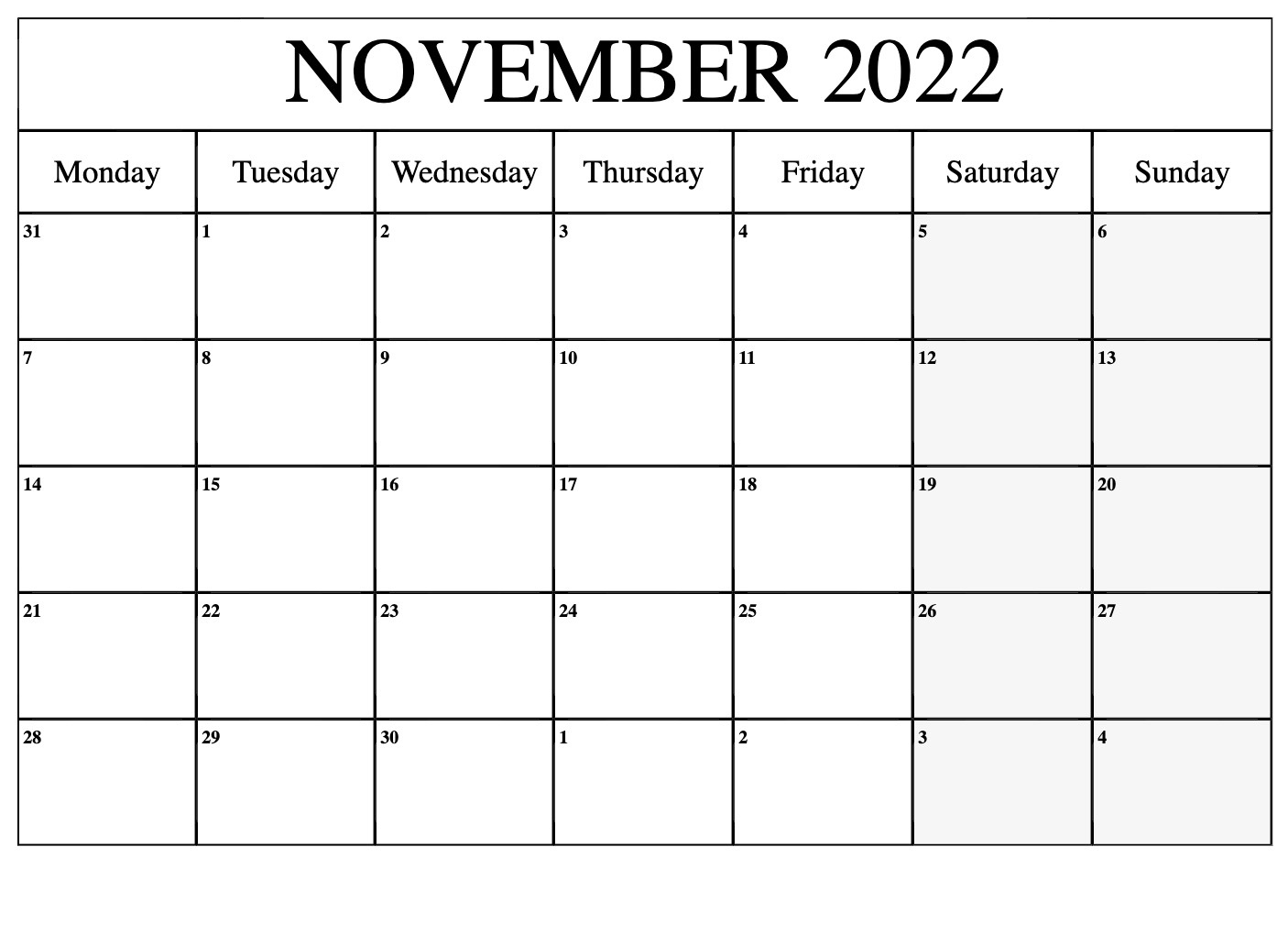 2022 Calendar Template Google Sheet