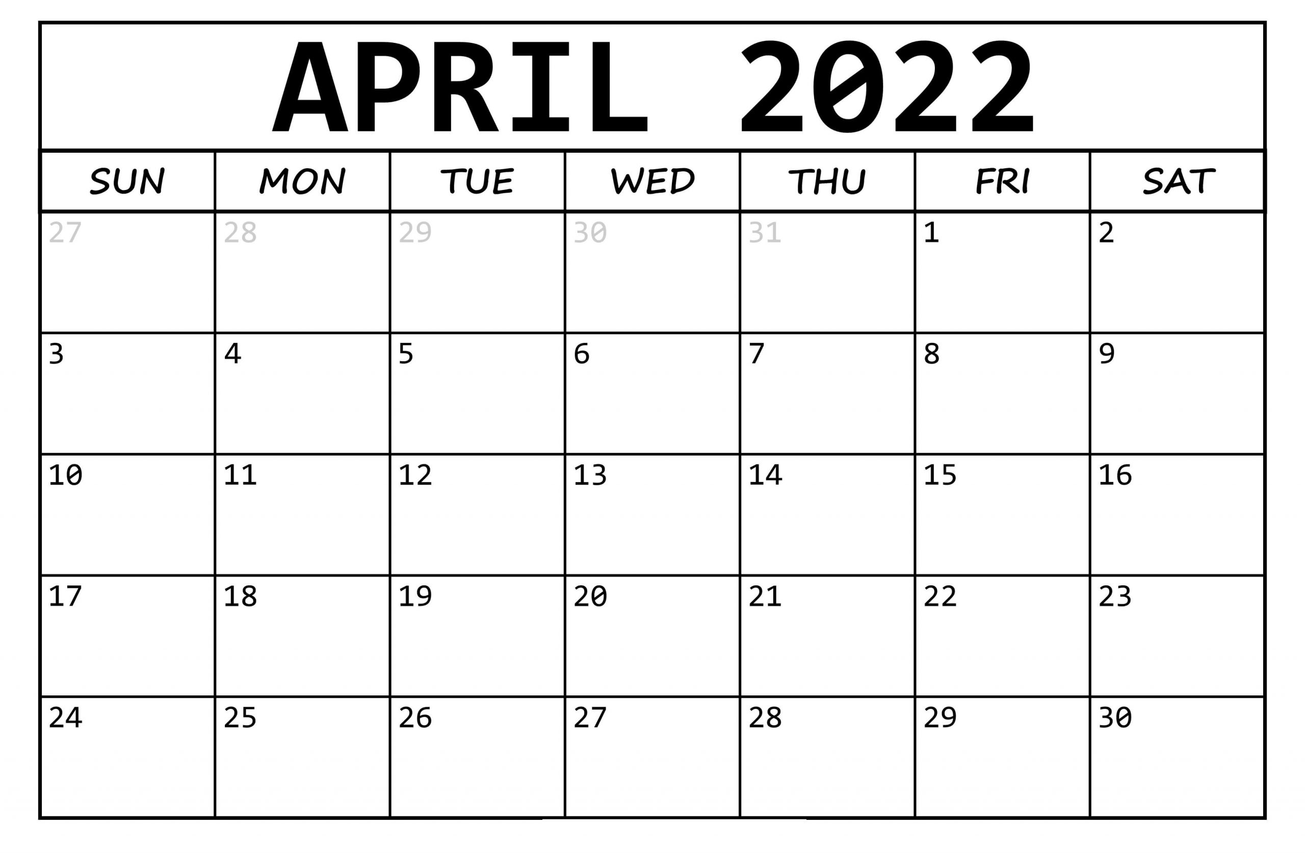 2022 Calendar Template Indesign