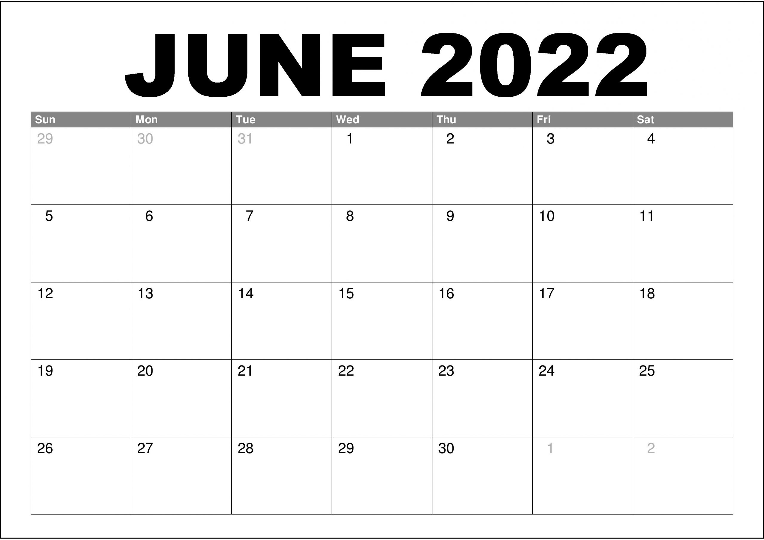 2022 Calendar Template PDF