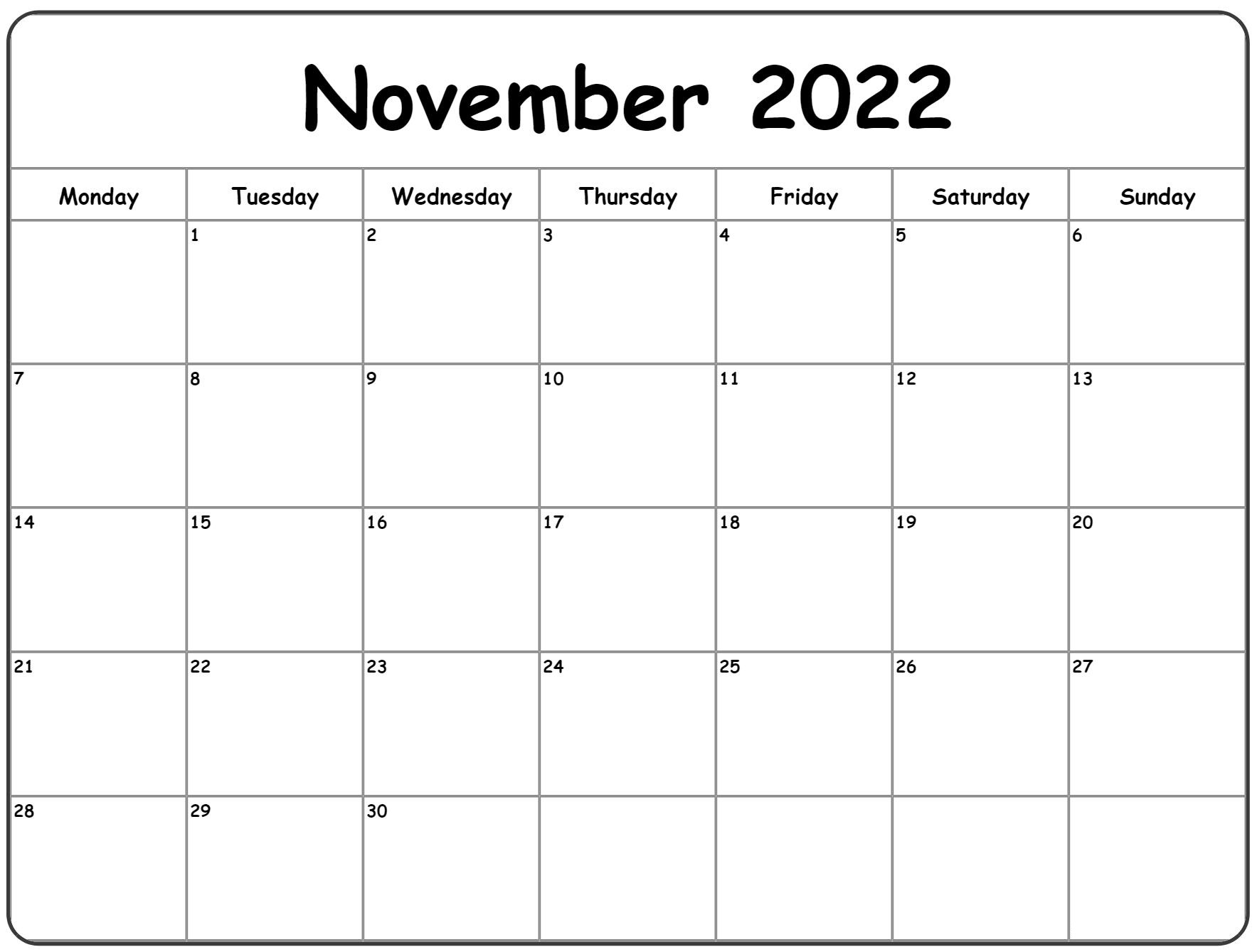 2022 Monthly Calendar Google Sheets