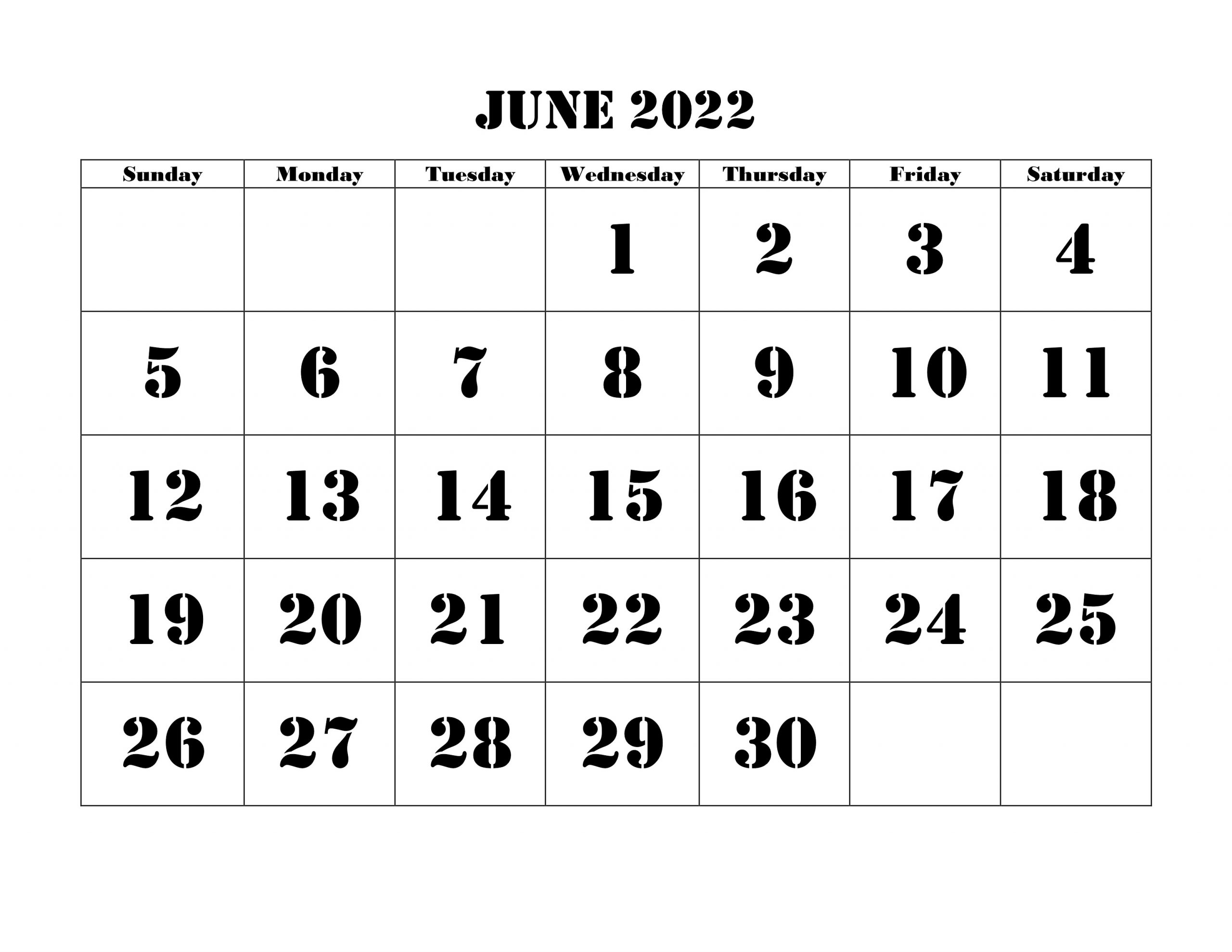 2022 Monthly Calendar Planner