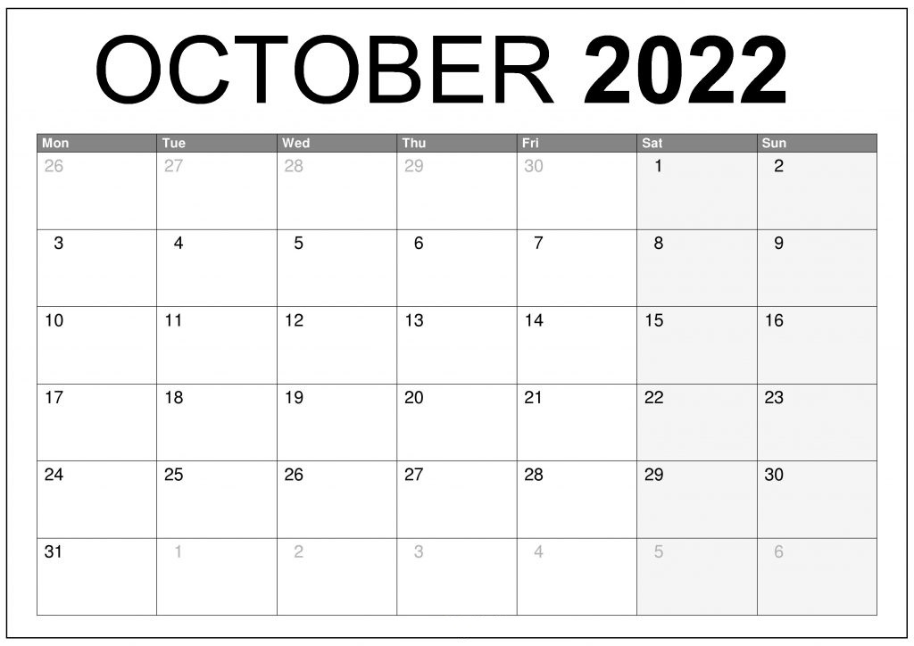 2022 Printable Calendar One Page portrait