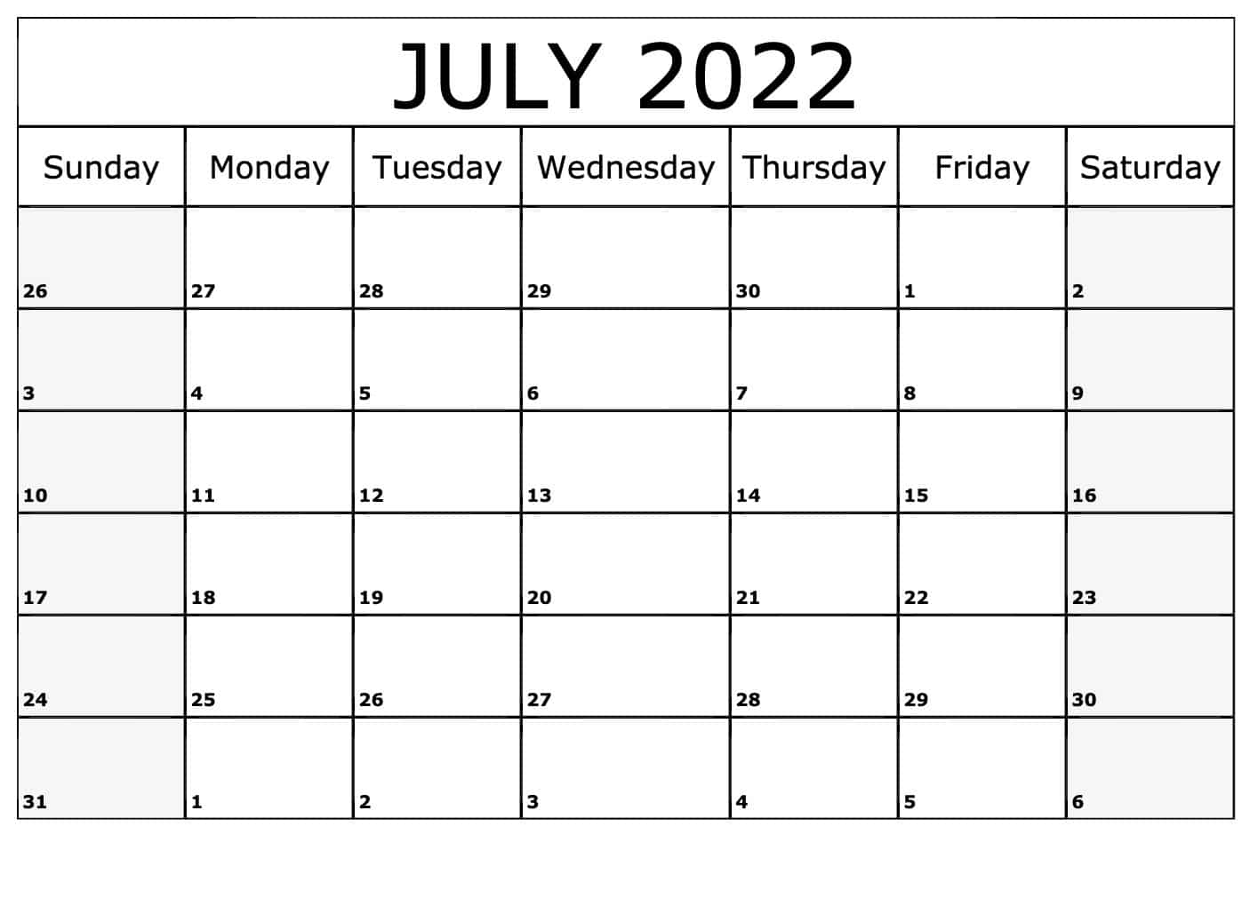 2022 calendar excel template