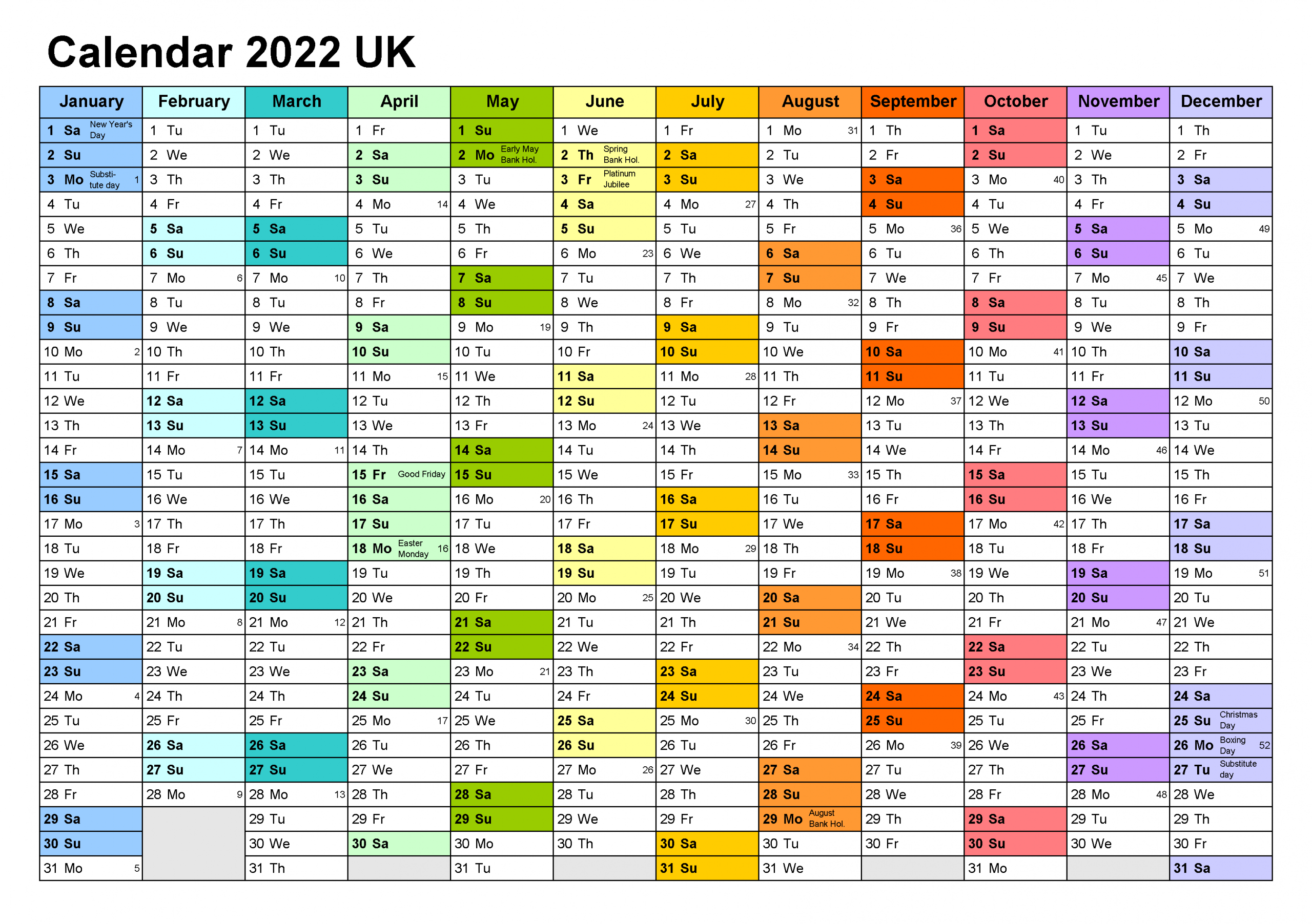 2022 fiscal calendar excel