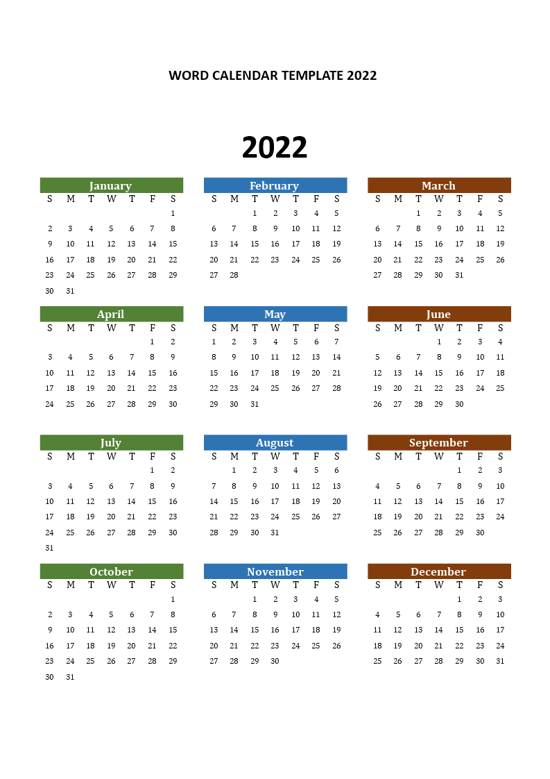 Free Printable 2022 Calendar with Canadian Holidays