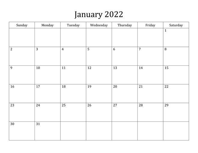 Printable 2022 Calendar Canada