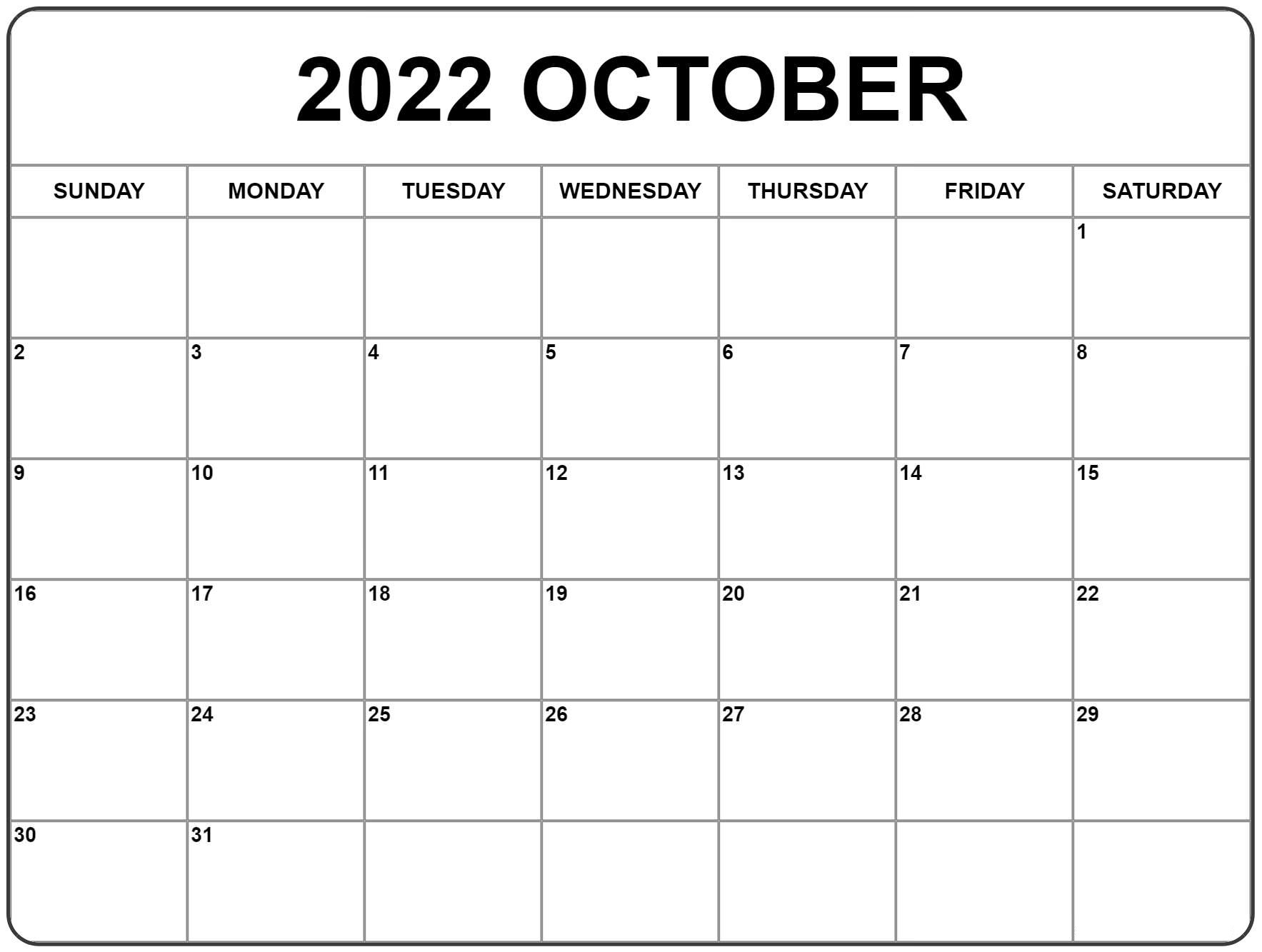 Printable 2022 Calendar with Week Number