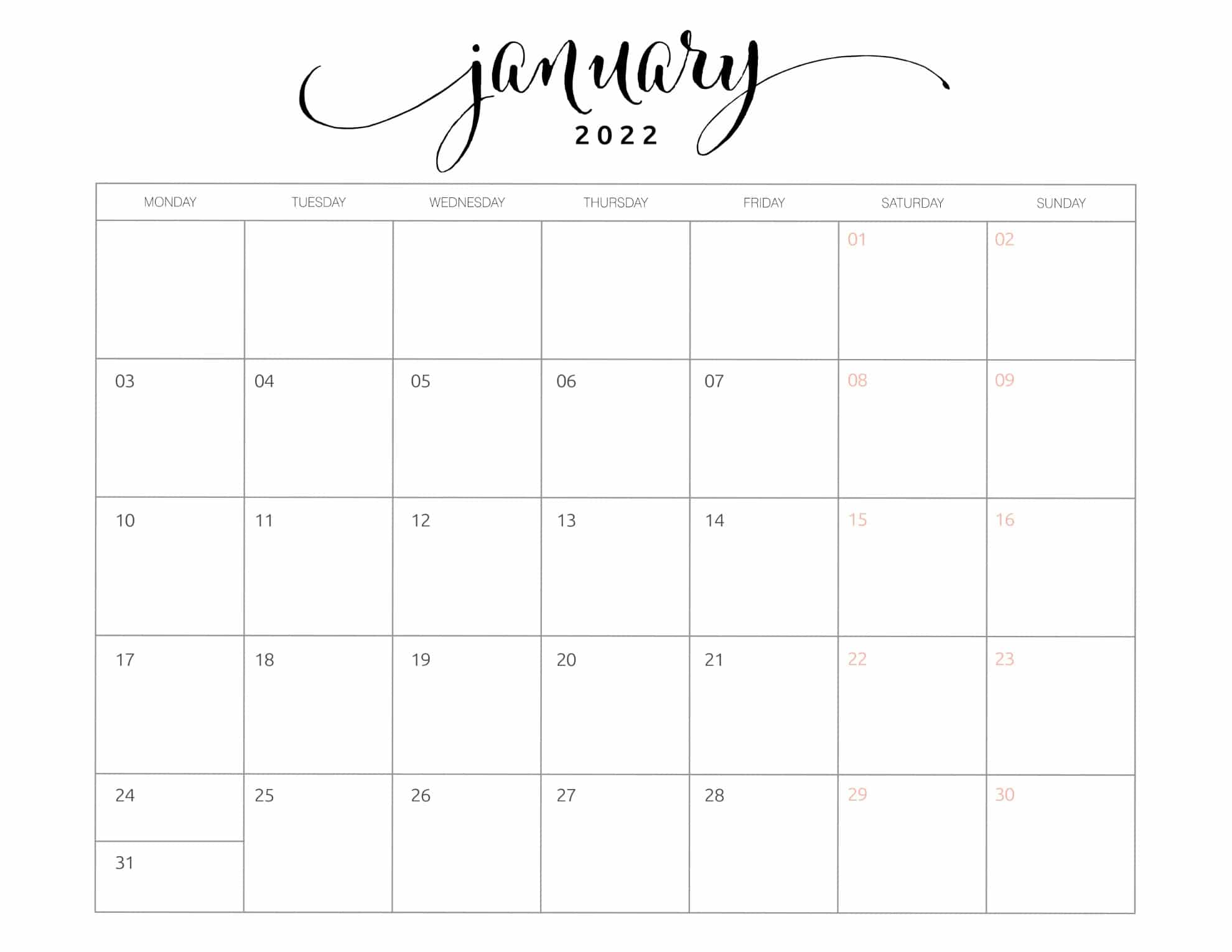 2022 January Calendar in Urdu