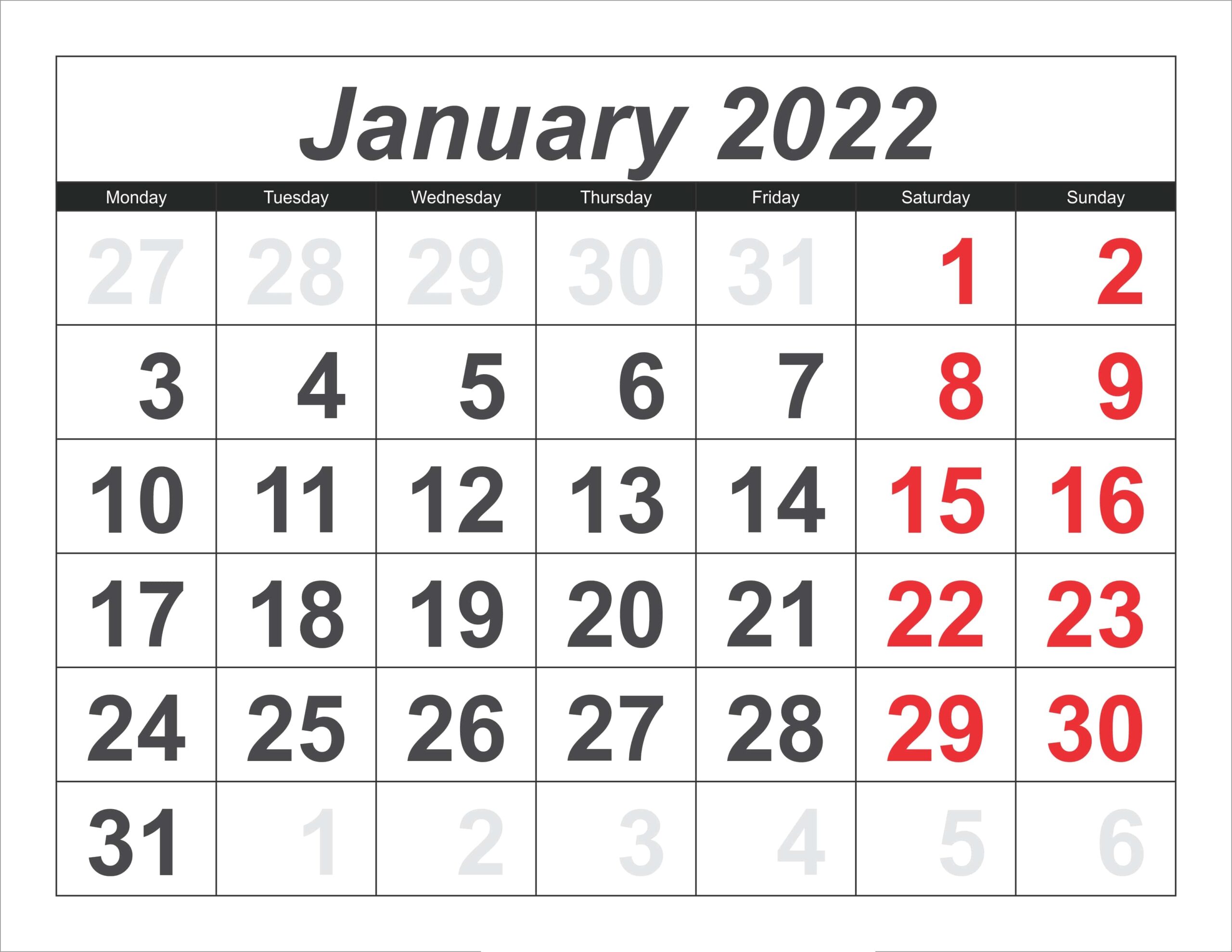 Calendar 2022 January Urdu