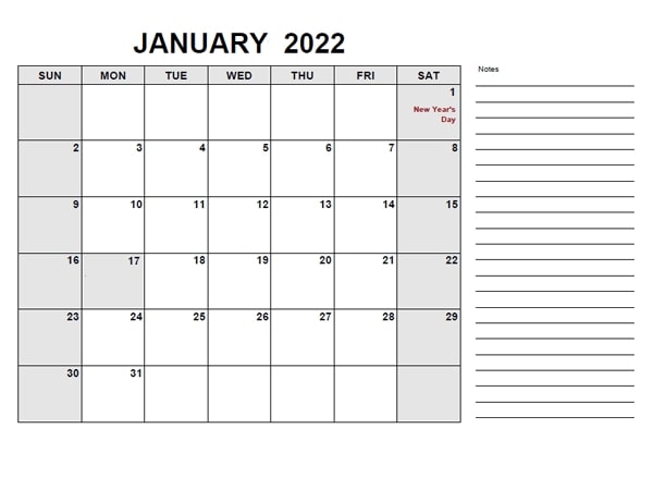 Calendar December 2022 January 2023