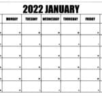 Calendar January 2022 Australia