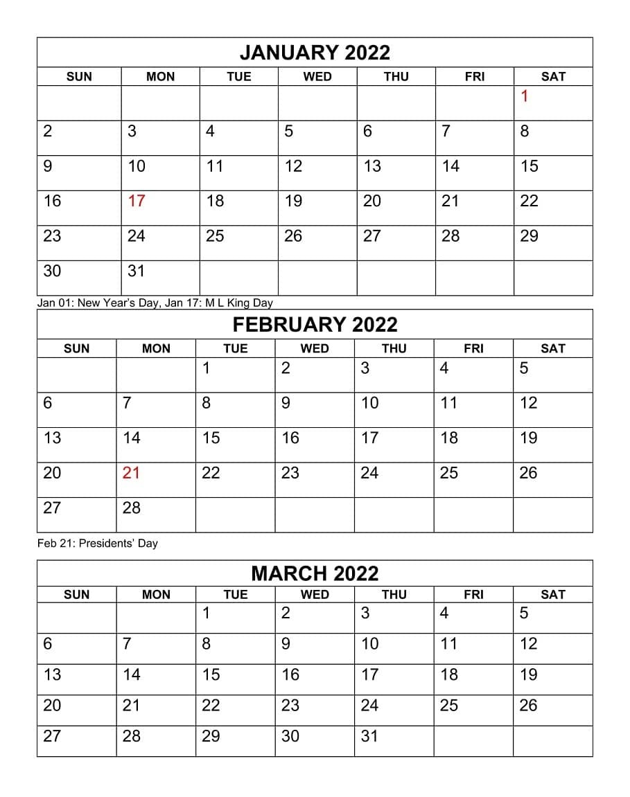 2022 March Calendar Clipart Free
