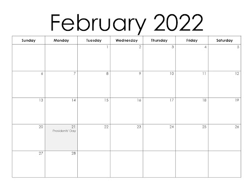 Calendar Kuda February 2022