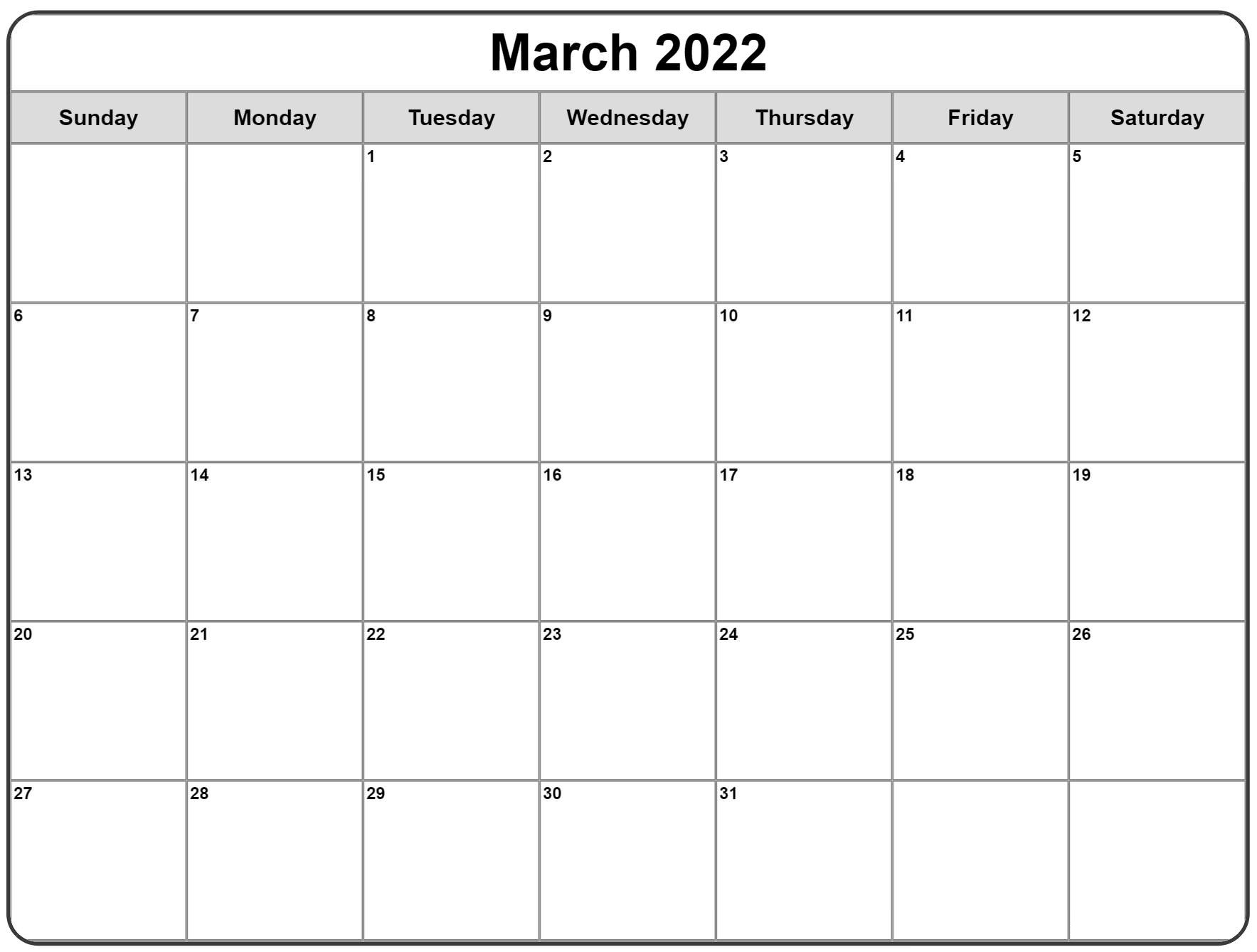 Calendar March 2022 Full Moon