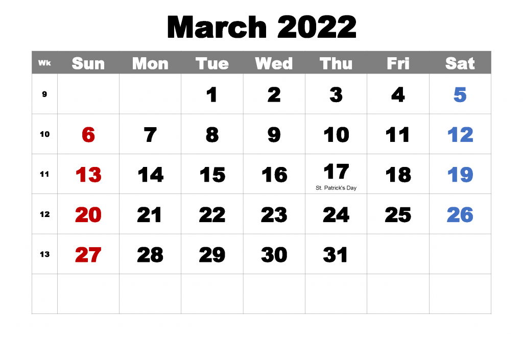 Calendar March 2022 Kalnirnay