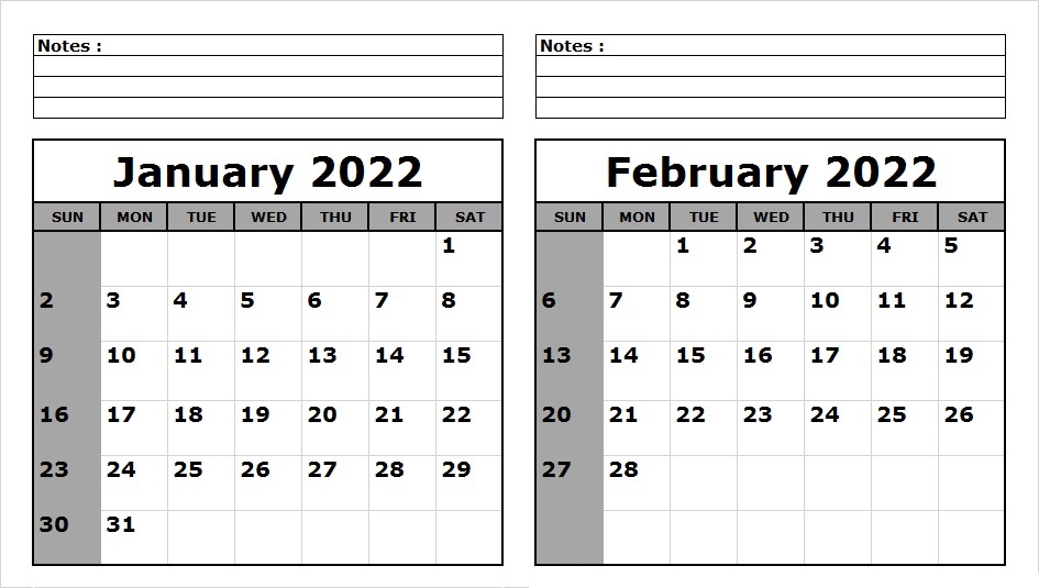 Calendar Page February 2022