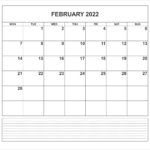 February 2022 Calendar With Holidays USA