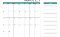 February 2022 Calendar