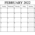 February 2022 Printable Calendar Cute Template