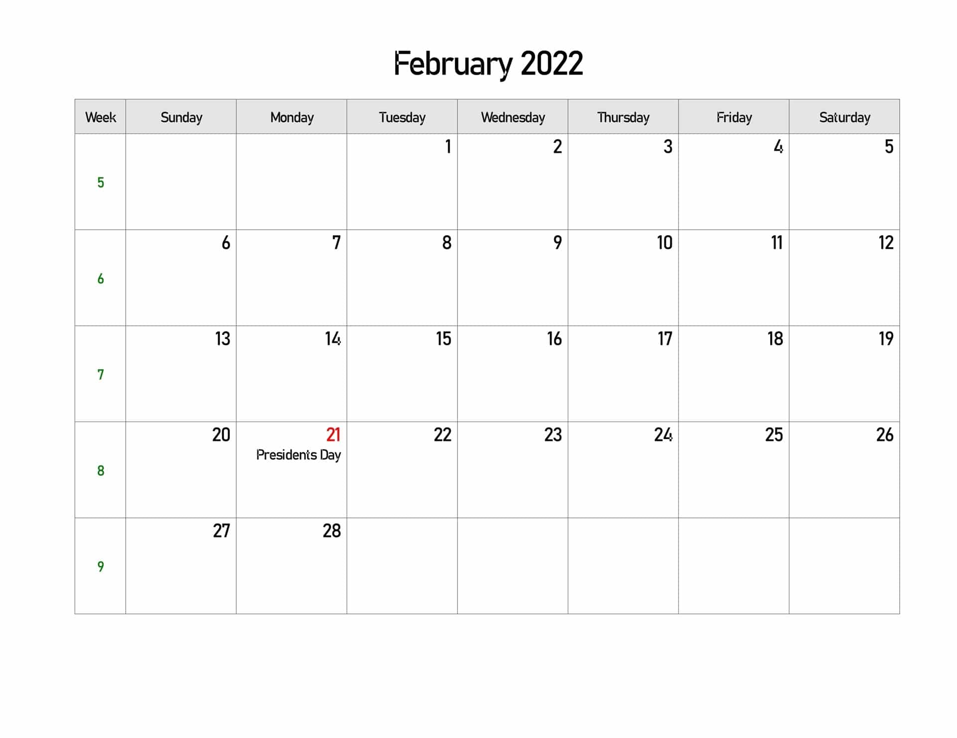 Tamil Daily Calendar 2022 February
