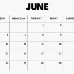 2023 Blank June Calendar