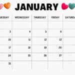 2023 January Calendar PDF