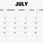 2023 July Calendar