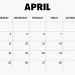 April 2023 Blank Calendar Editable