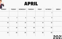 April 2023 Calendar Template Download