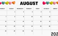 August 2023 Printable Blank Calendar
