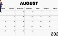 August Calendar 2023 Download Excel