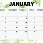 Calendar 2023 January