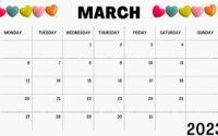 Calendar 2023 March April May