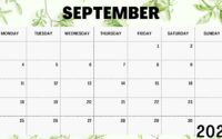 Calendar 2023 September Excel