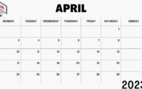 Calendar April 2023 Free Printable
