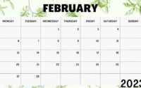 Calendar February 2023 Printable Free