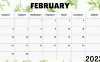 Calendar February 2023 Printable Free