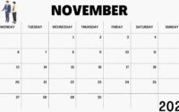 Calendar November 2023 Coloring Pages